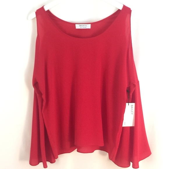 Bailey 44 Silk Cold Shoulder Blouse -NWT! - Picture 2 of 8